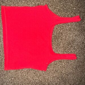 Hollister Bold Red Ribbed Tank